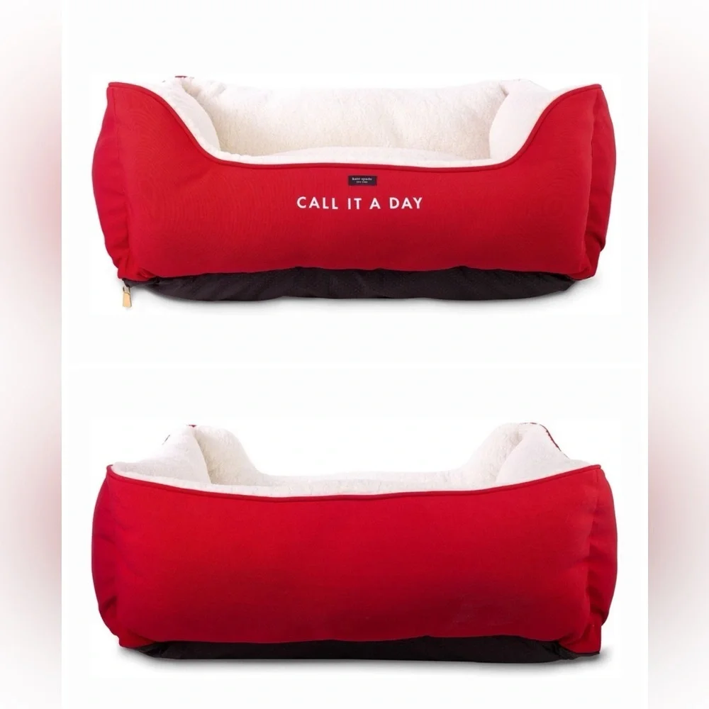 NWT Kate Spade Dog Bed Red Call It A Day OR Multi Color Stripe Pattern $100